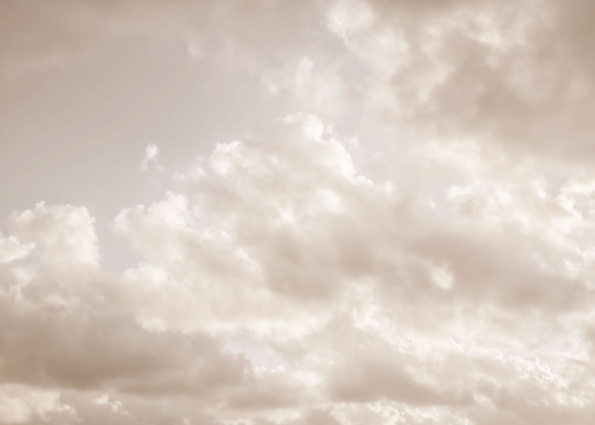 'Soft Beige Clouds 1 wall' Poster by Anita's & Bella's Art | Displate