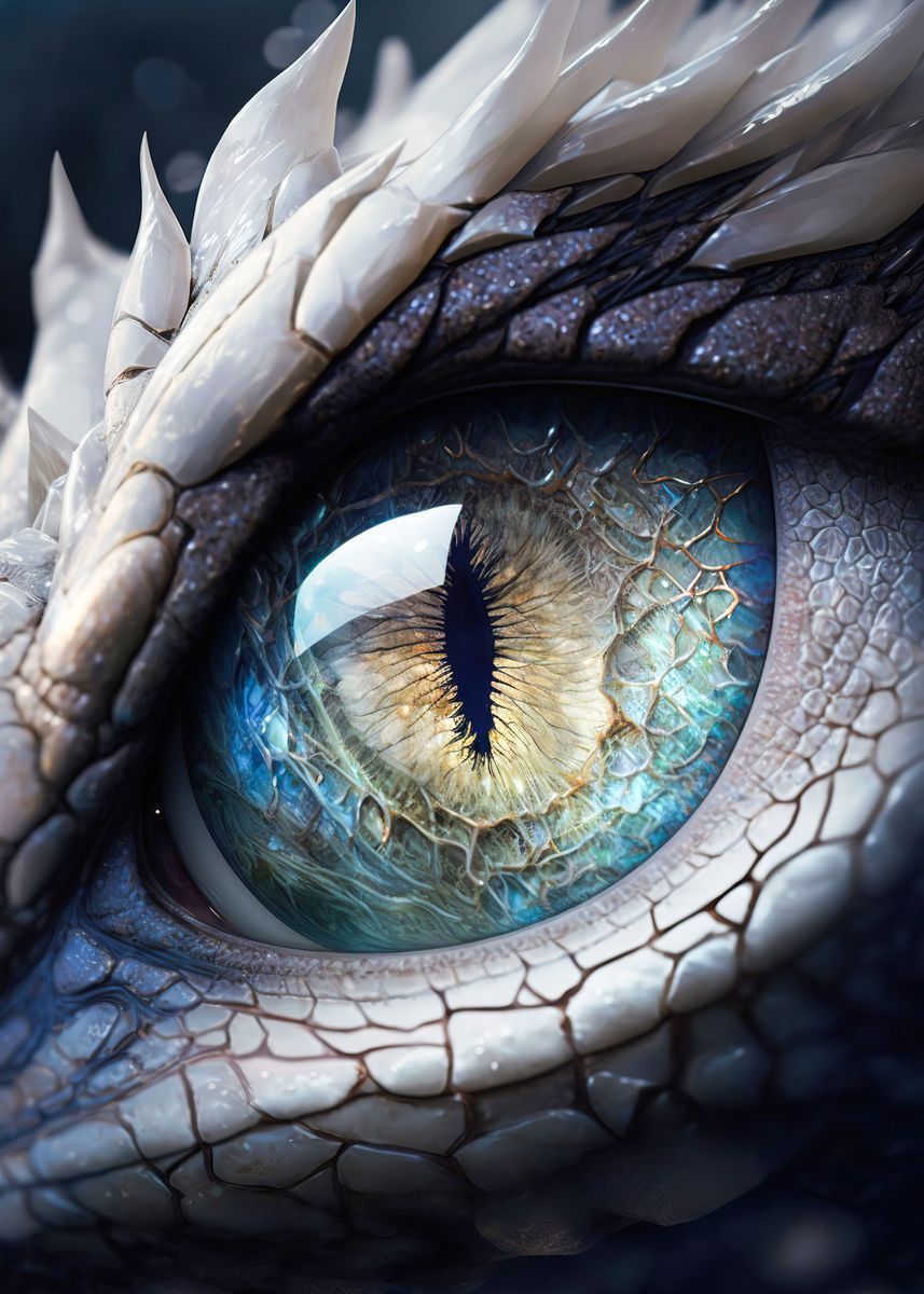 'Magic dragon eye' Poster, picture, metal print, paint by Arturo Vivo ...