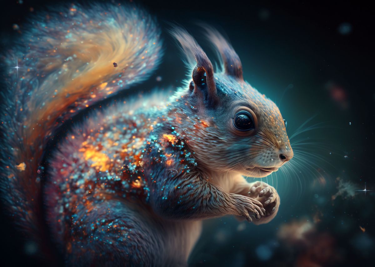 'Spirit Animal Squirrel' Poster by Jiri Hodecek | Displate