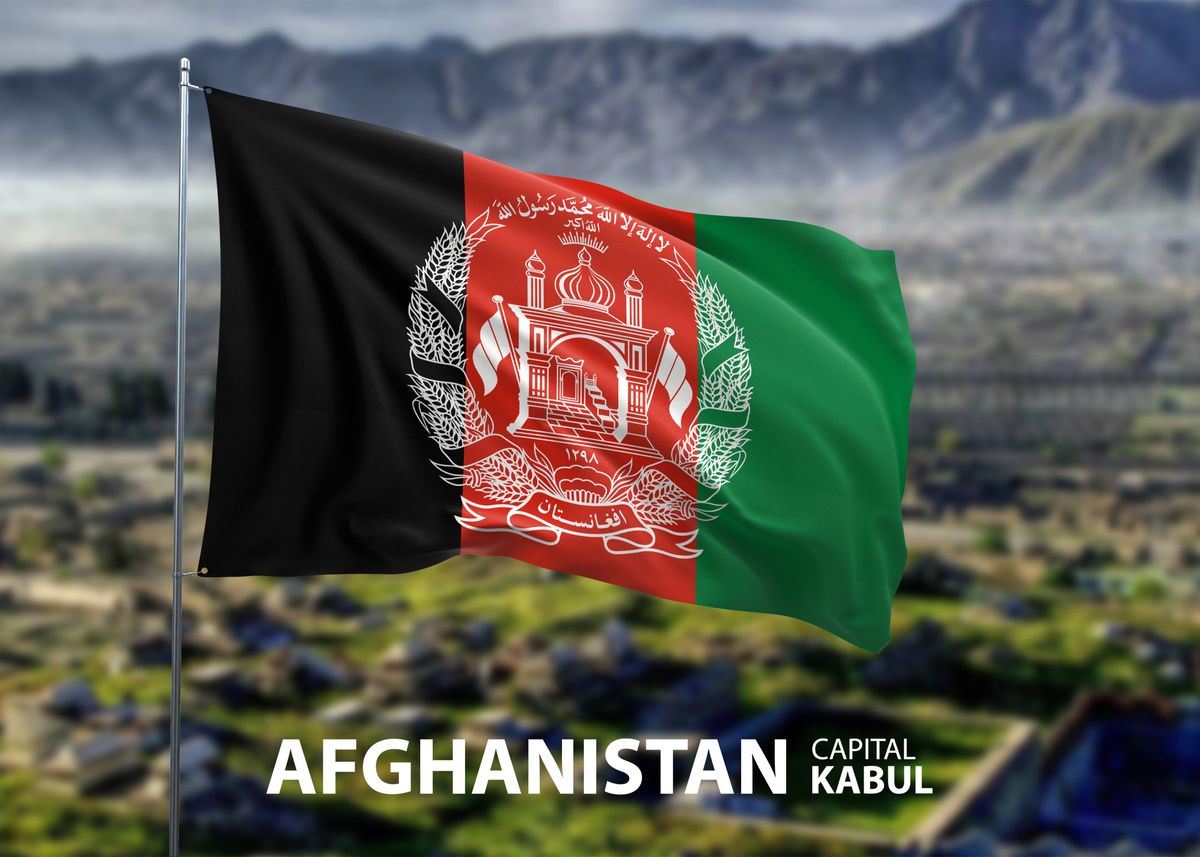 'Afghanistan Flag' Poster by FlyingBlade  Displate