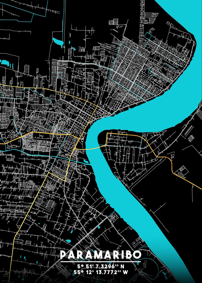 'Paramaribo Suriname' Poster, picture, metal print, paint by Clayborne ...