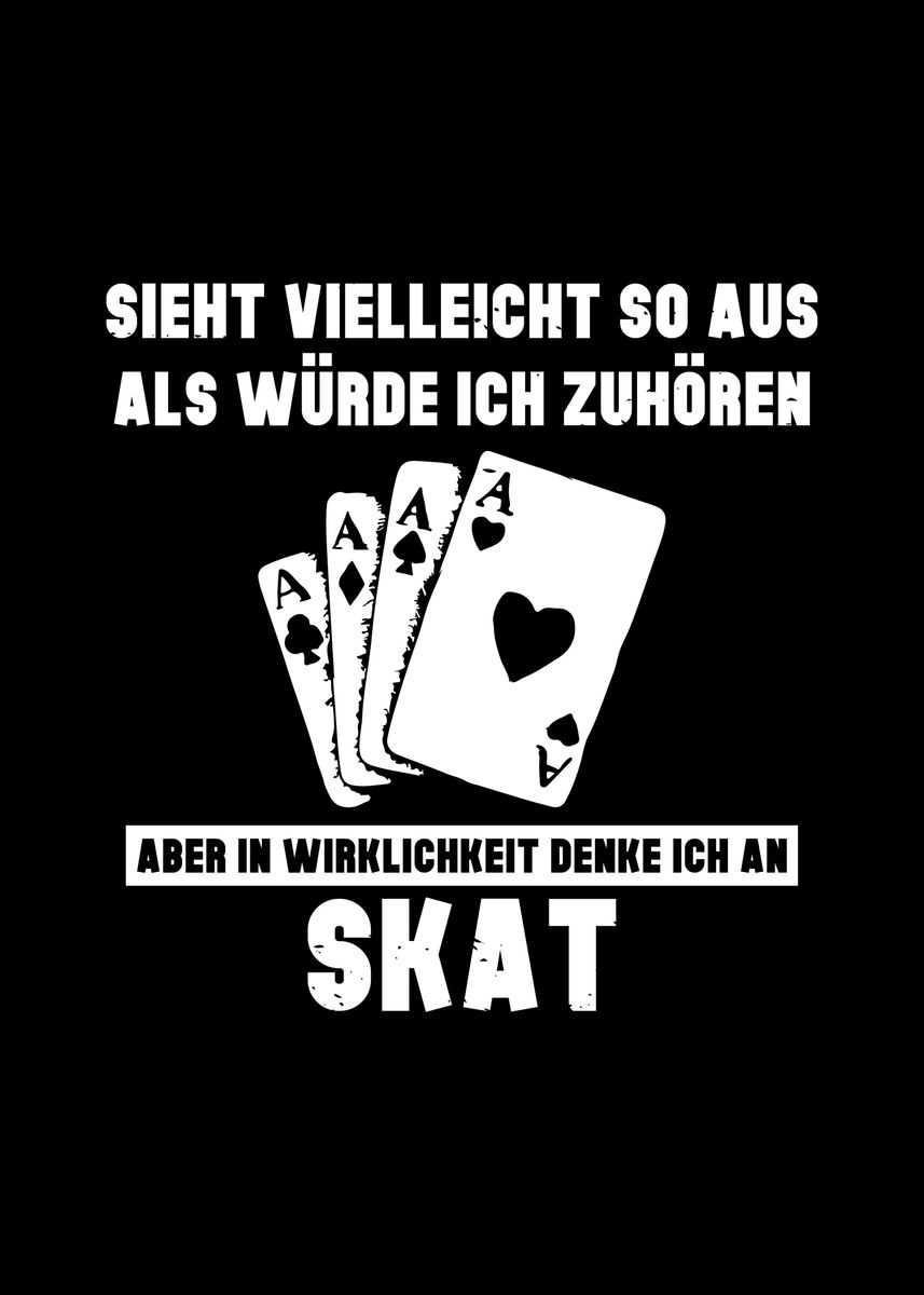 'Skat German' Poster, picture, metal print, paint by Sebastian Wünsche