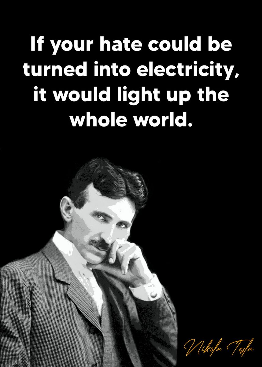 Nikola Tesla Quote Poster Picture Metal Print Paint By DIMS nikola-tesla-quote-poster-picture-metal-print-paint-by-dims