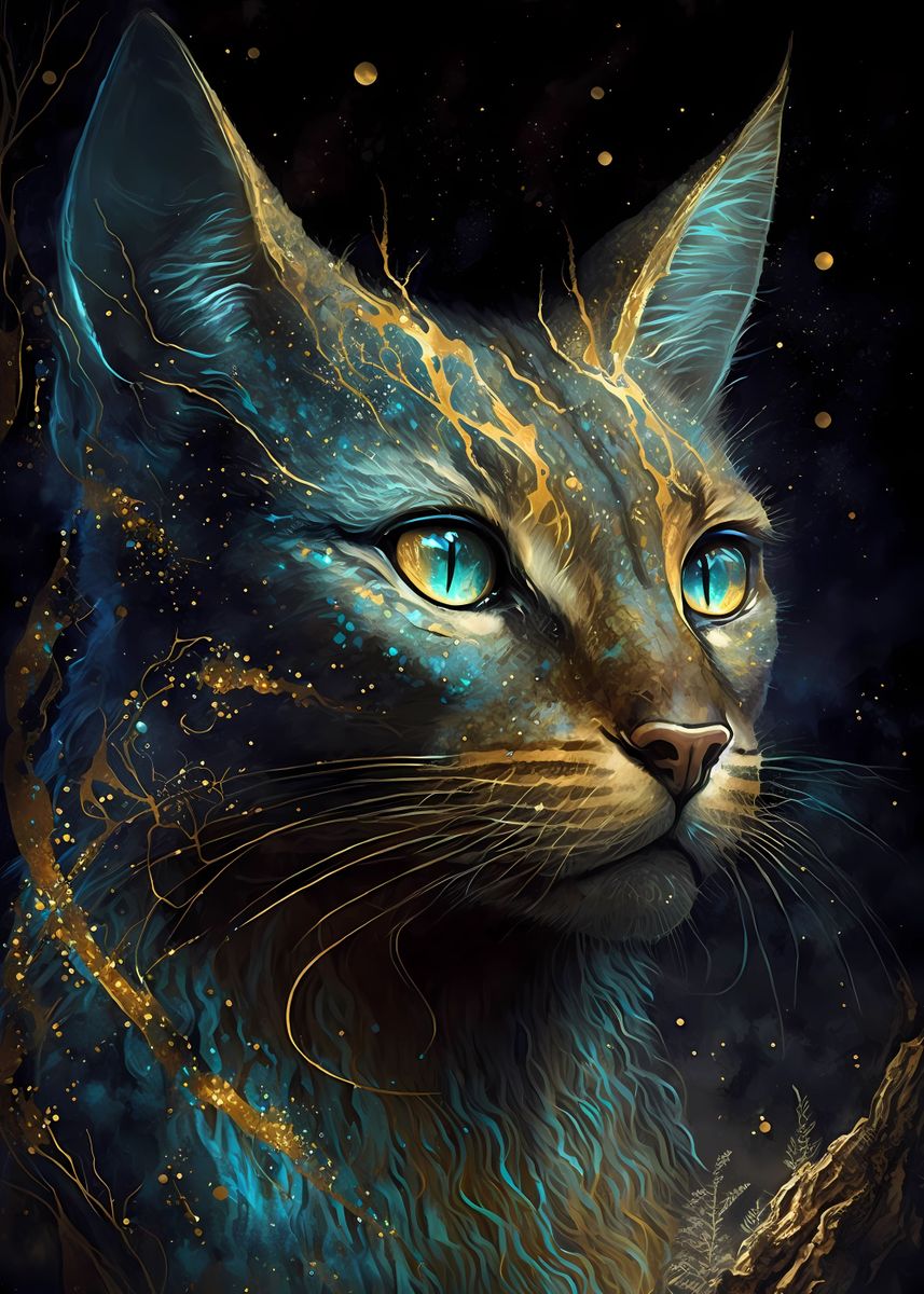'Abyssinian Cat' Poster, picture, metal print, paint by Diyonna ...