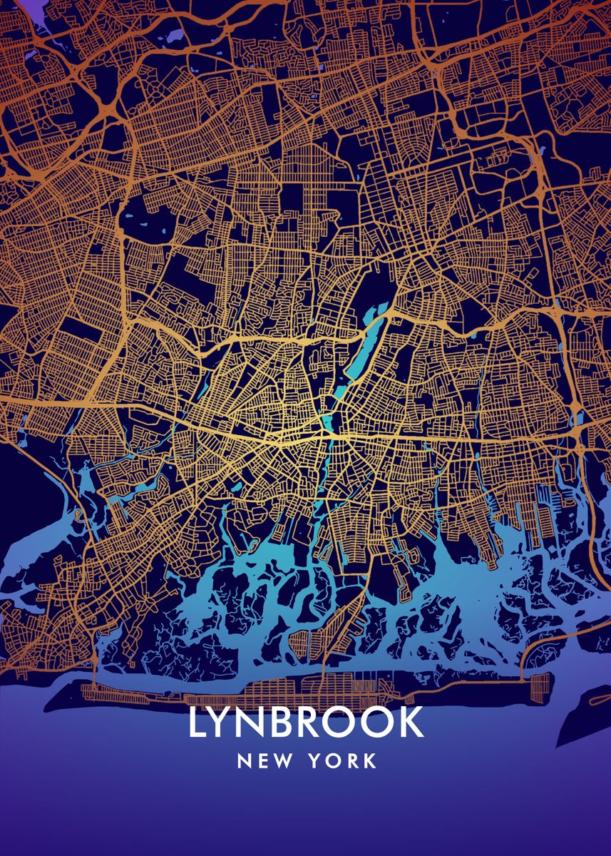 Lynbrook Loop 'Lynbrook' Poster, picture, metal print, paint by Miracle Studio | Displate