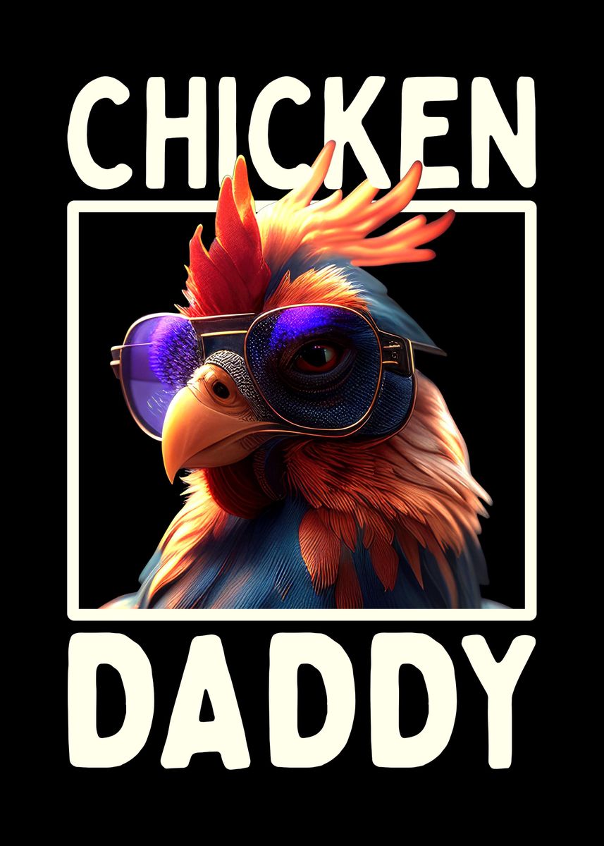 'Chicken Daddy Fathers Day' Poster by EDventures Displate