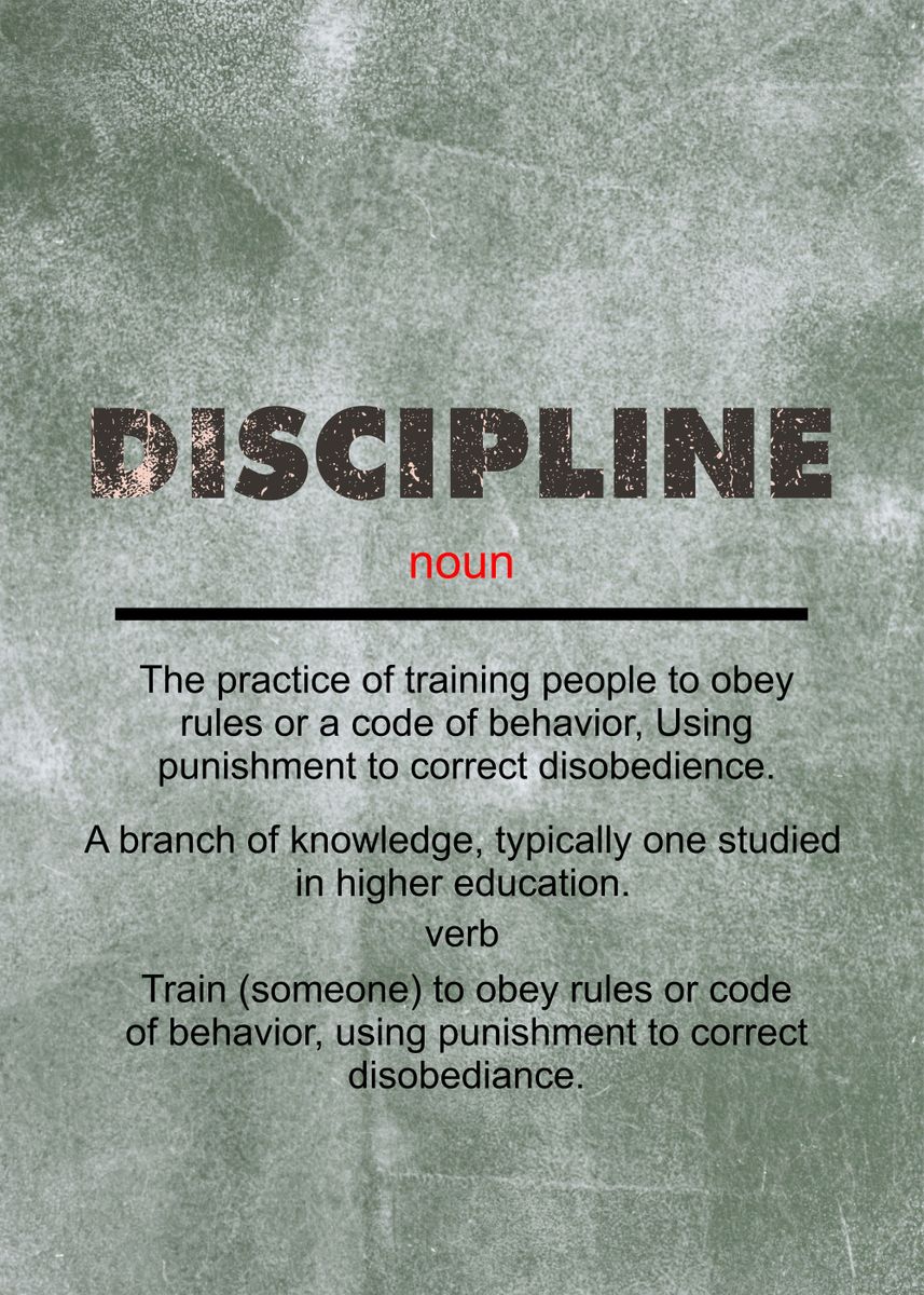 'Discipline Dictionary ' Poster by Poster Collections Displate