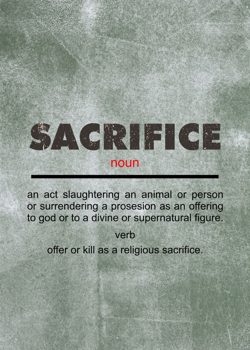 'Sacrifice Dictionary' Poster by Poster Collections Displate
