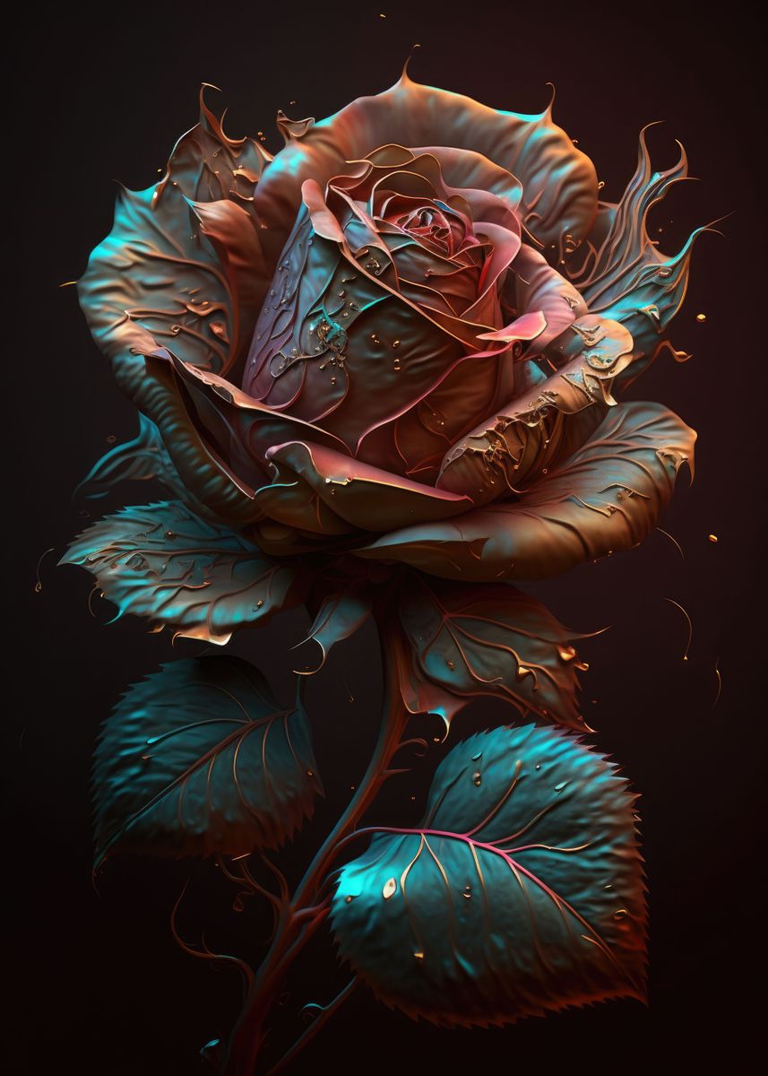 'Cinematic Rose' Poster, picture, metal print, paint by Morphic Prints ...