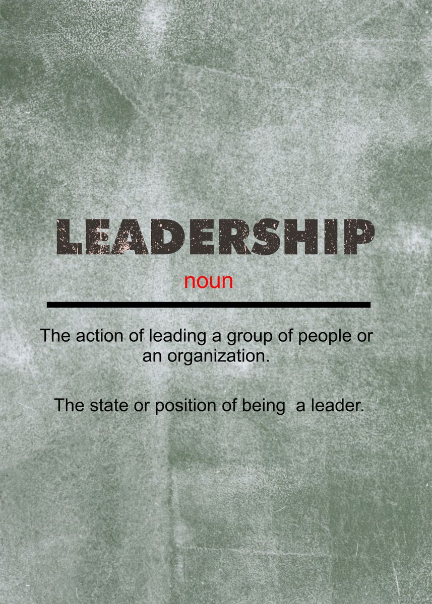'Leadership Dictionary' Poster by Poster Collections Displate