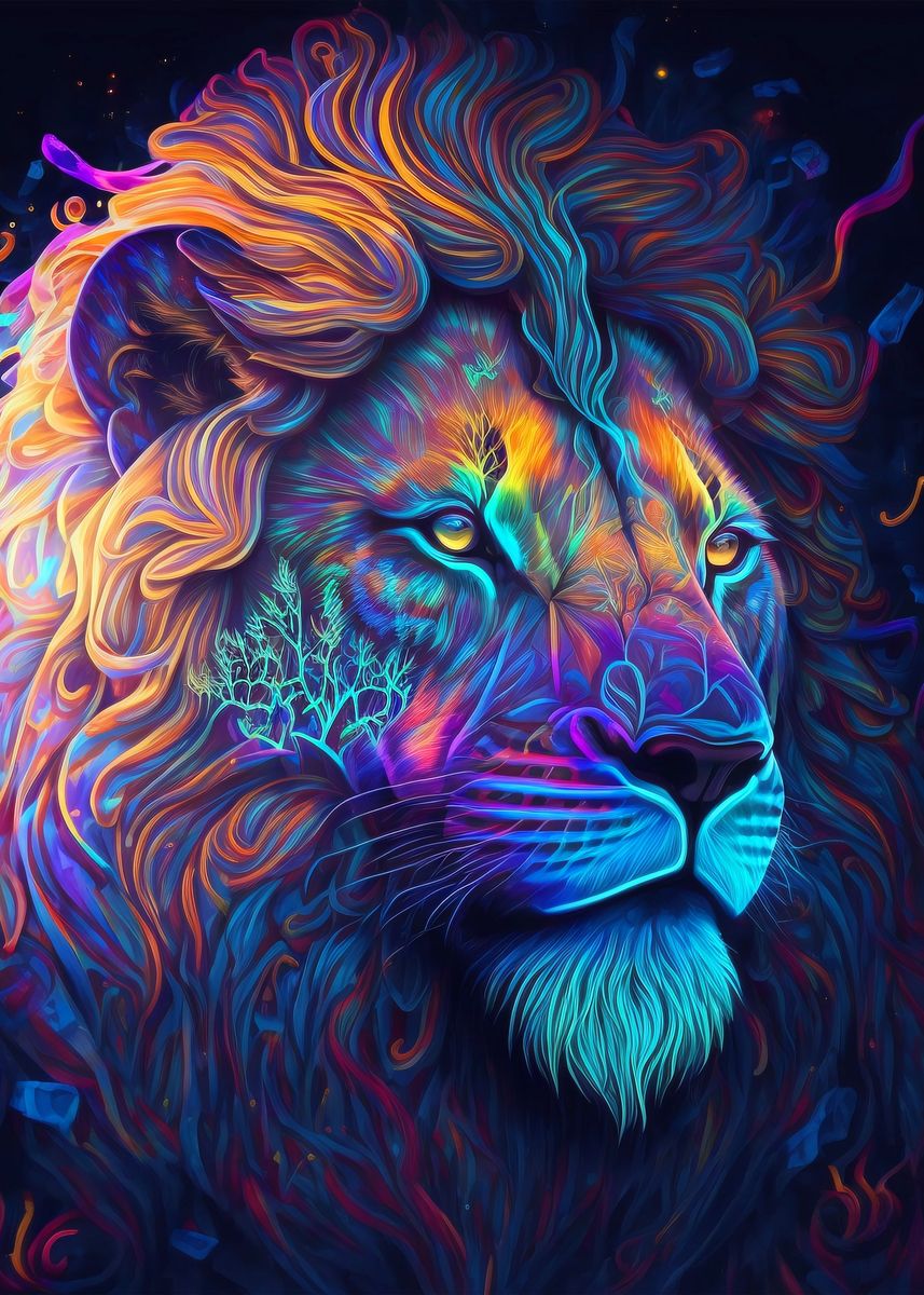 Psychedelic Lion