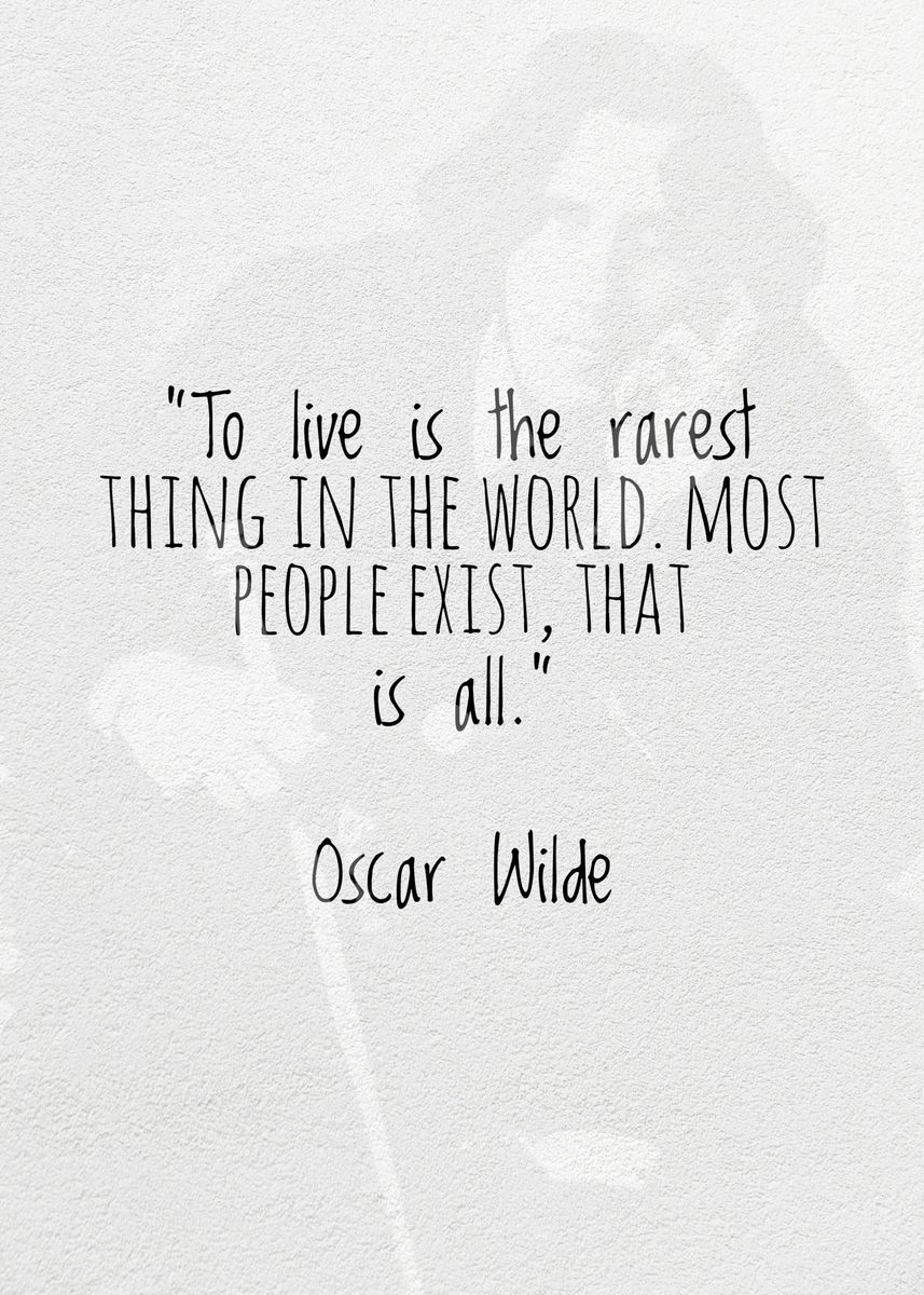 'Oscar Wilde Quote' Poster, picture, metal print, paint by 1x Merch ...