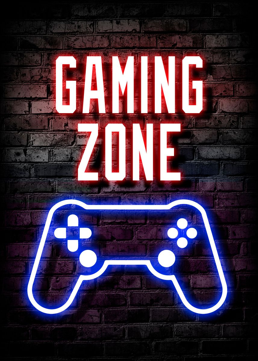 'Gaming zone ' Poster, picture, metal print, paint by Metal Posters ...