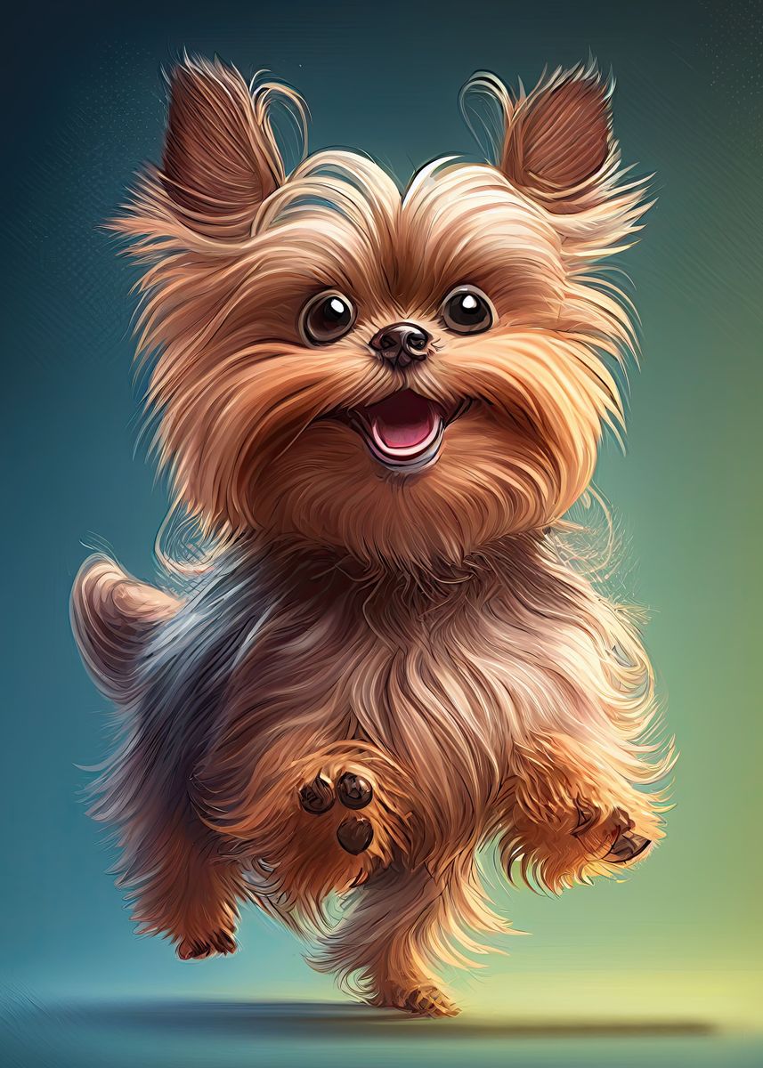 Poster of Yorkie, Yorkshire Terrier High Fashion
