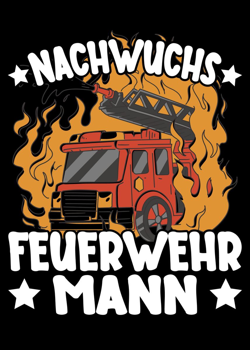 'Kinder Junge Feuerwehr' Poster, picture, metal print, paint by ...