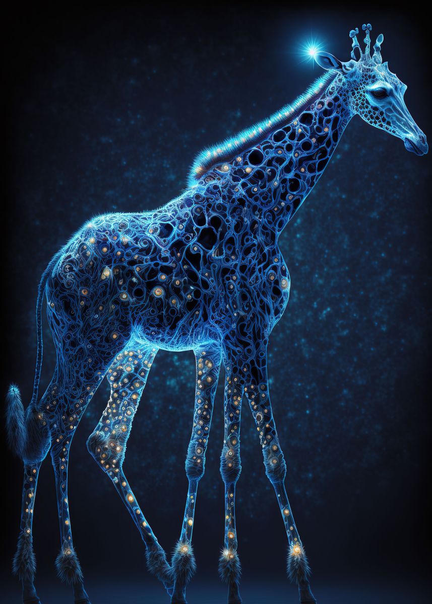 ‘giraffe neon’ Poster by MAD SPACE | Displate