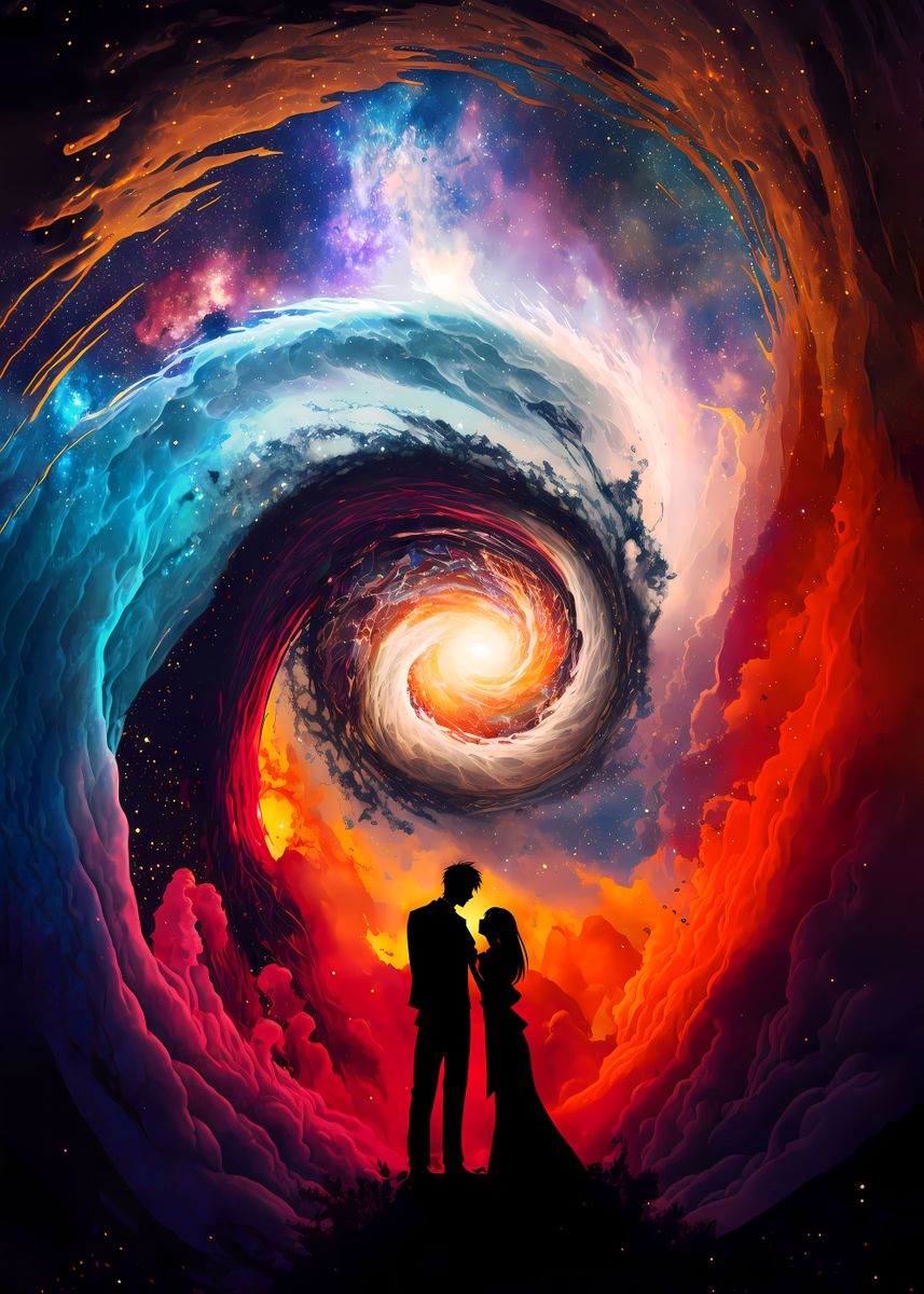 'Interstellar Love Story' Poster, picture, metal print, paint by Luong ...