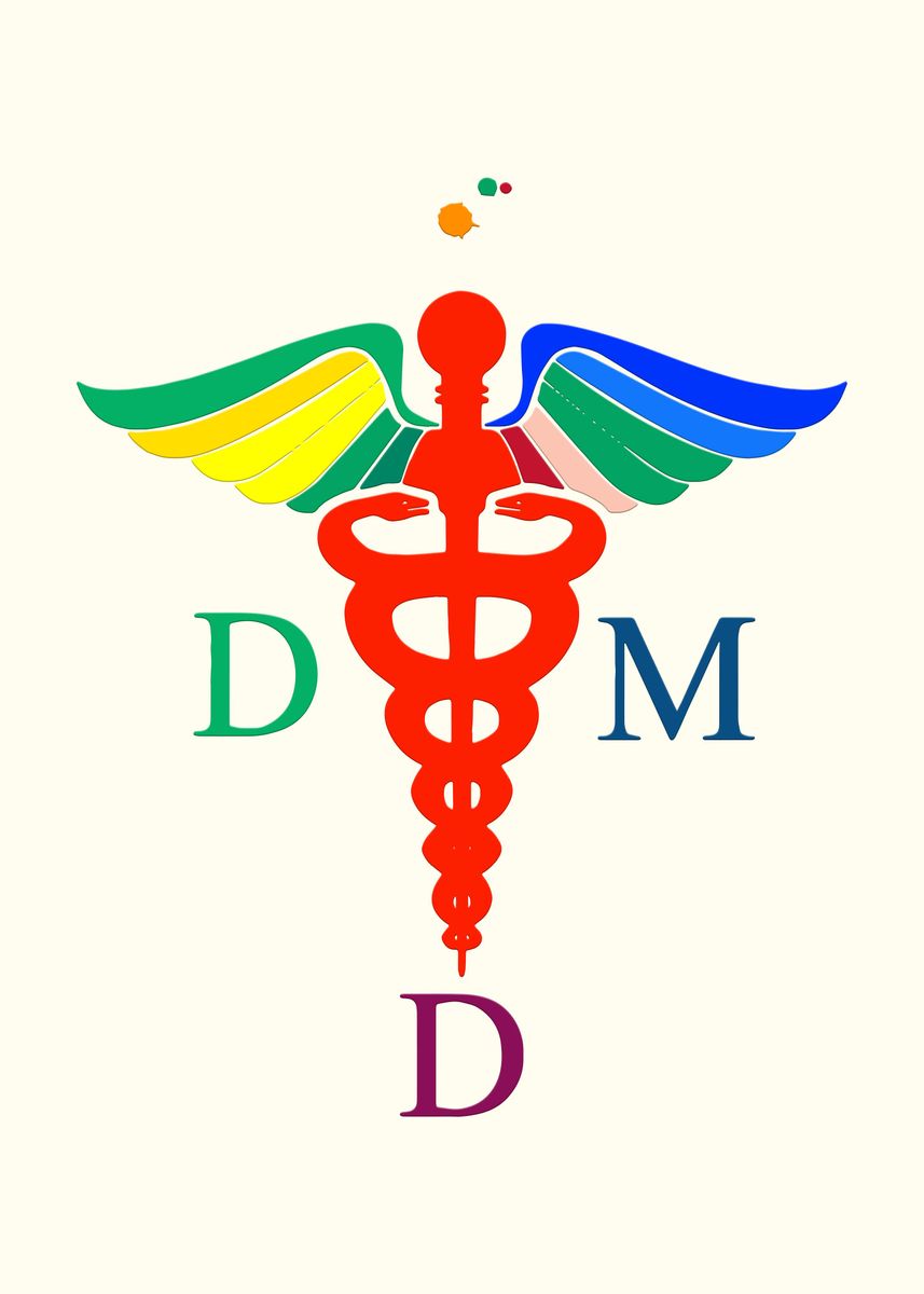 'Dentist DMD Caduceus' Poster, picture, metal print, paint by Dutton Jerrell Displate
