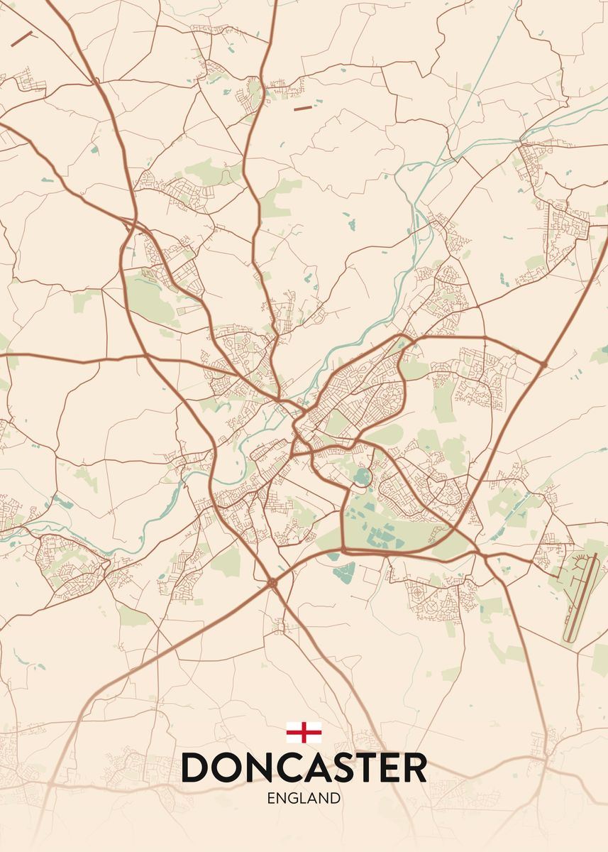 'Doncaster UK' Poster, picture, metal print, paint by IMR Designs