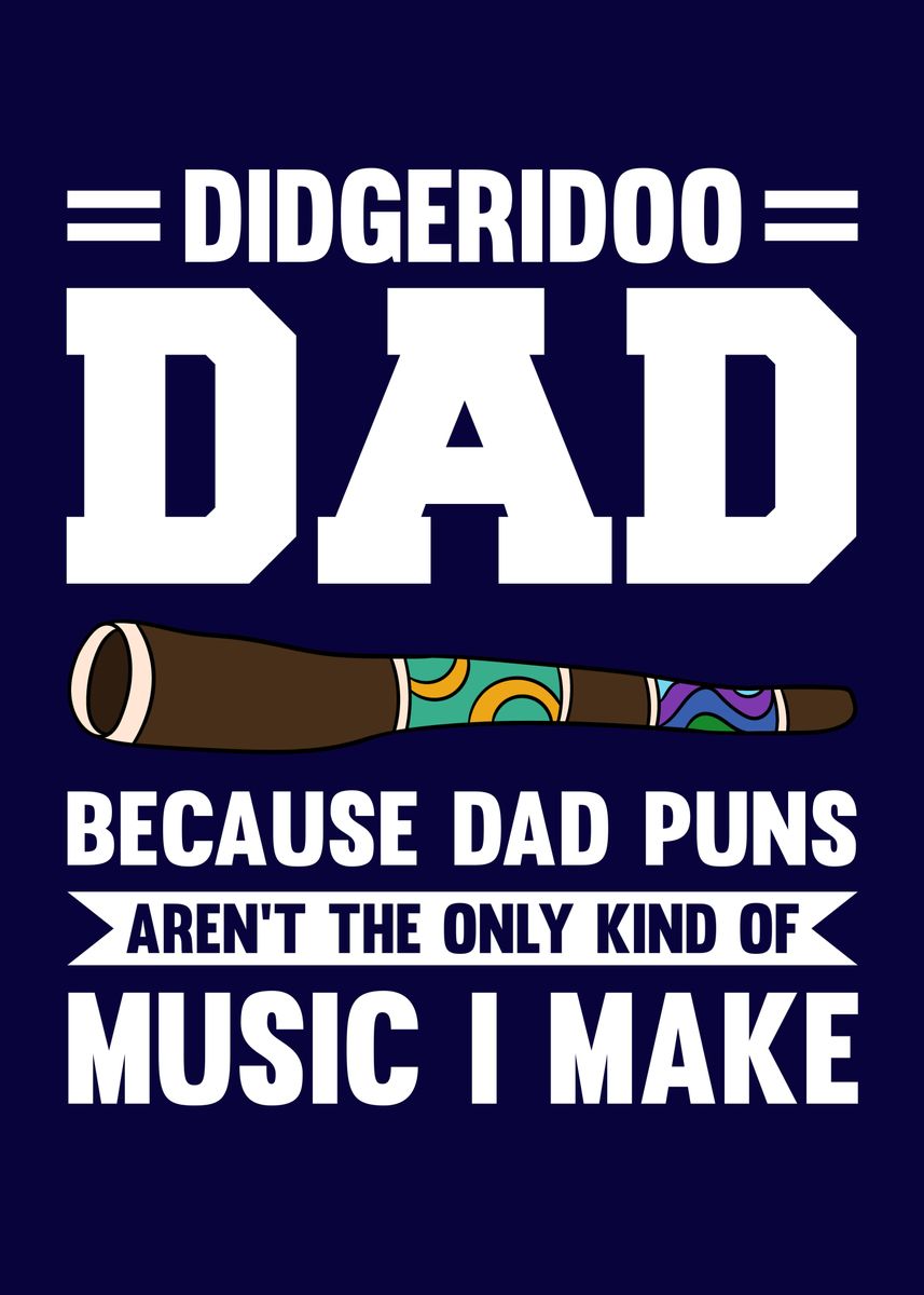 'Funny Didgeridoo Music' Poster, picture, metal print, paint by MzumO