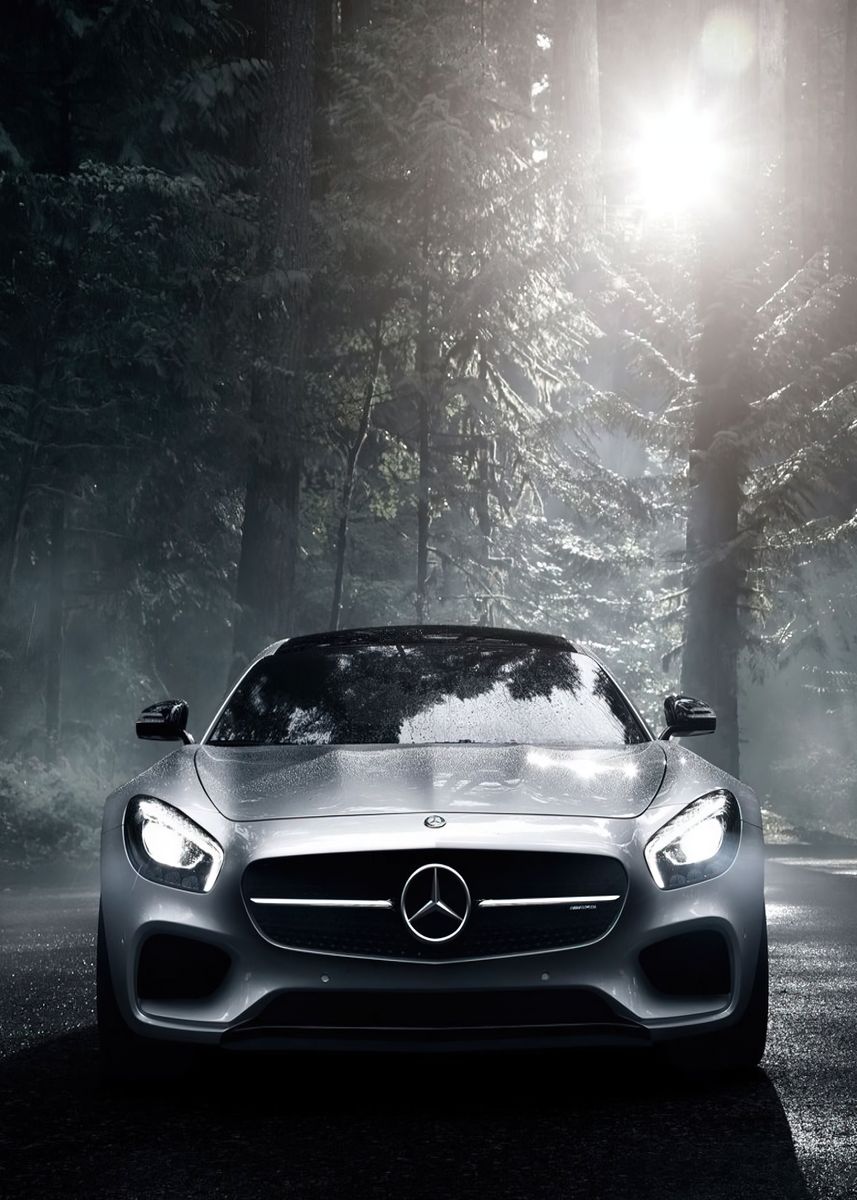 'Silver Mercedes Benz' Poster by Richard Art Displate
