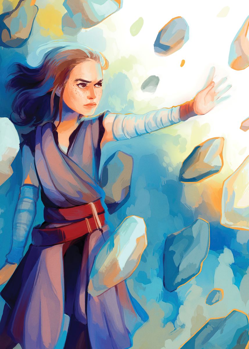 'Rey' Poster, picture, metal print, paint by Star Wars Displate