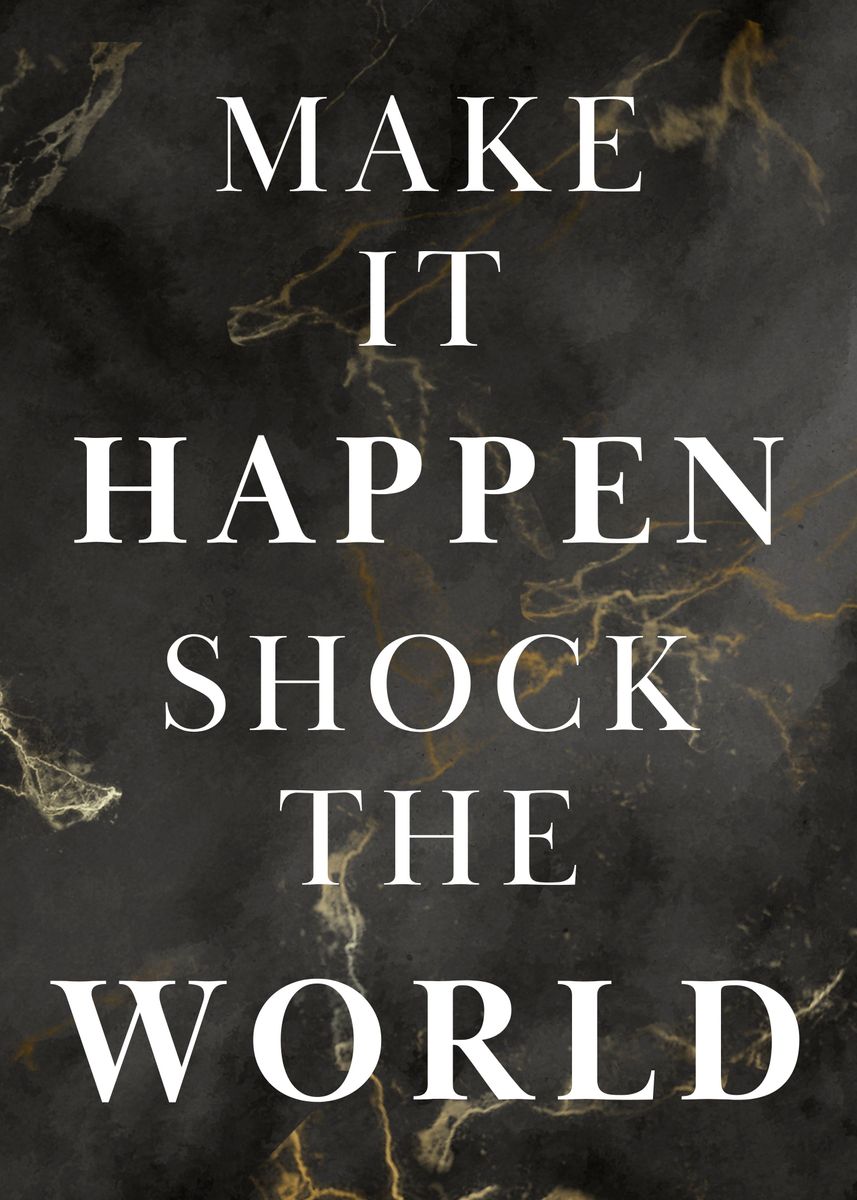 'Shock the World' Poster by Mick D Displate