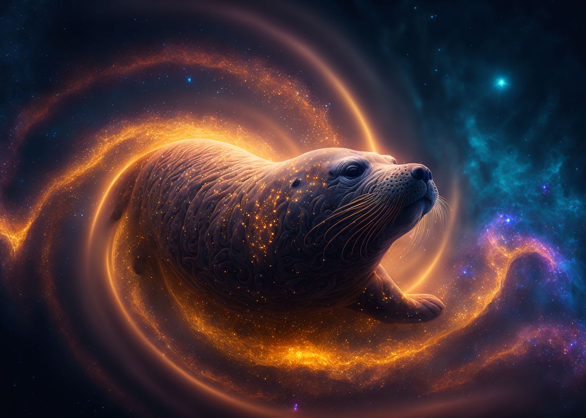 'Spirit Animal Seal' Poster by Jiri Hodecek Displate