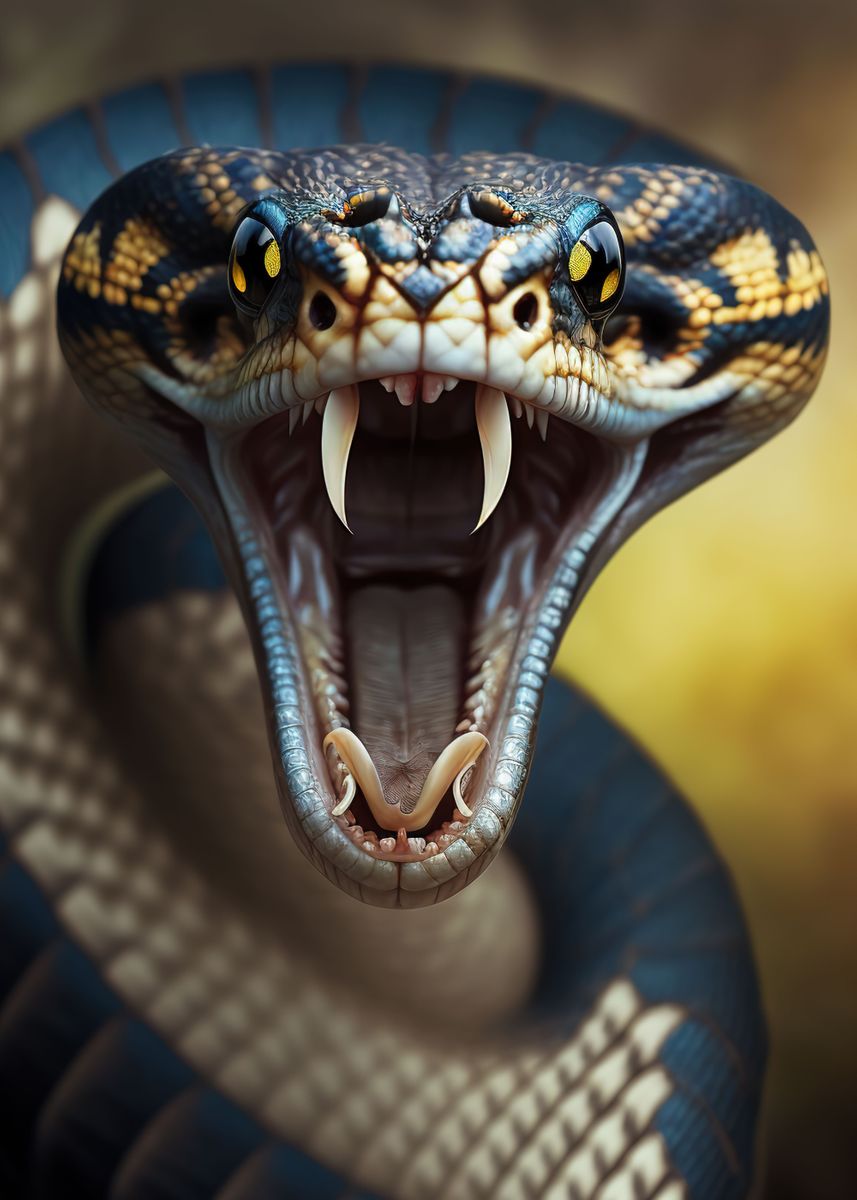 'snake python' Poster, picture, metal print, paint by Patsy Montoya ...