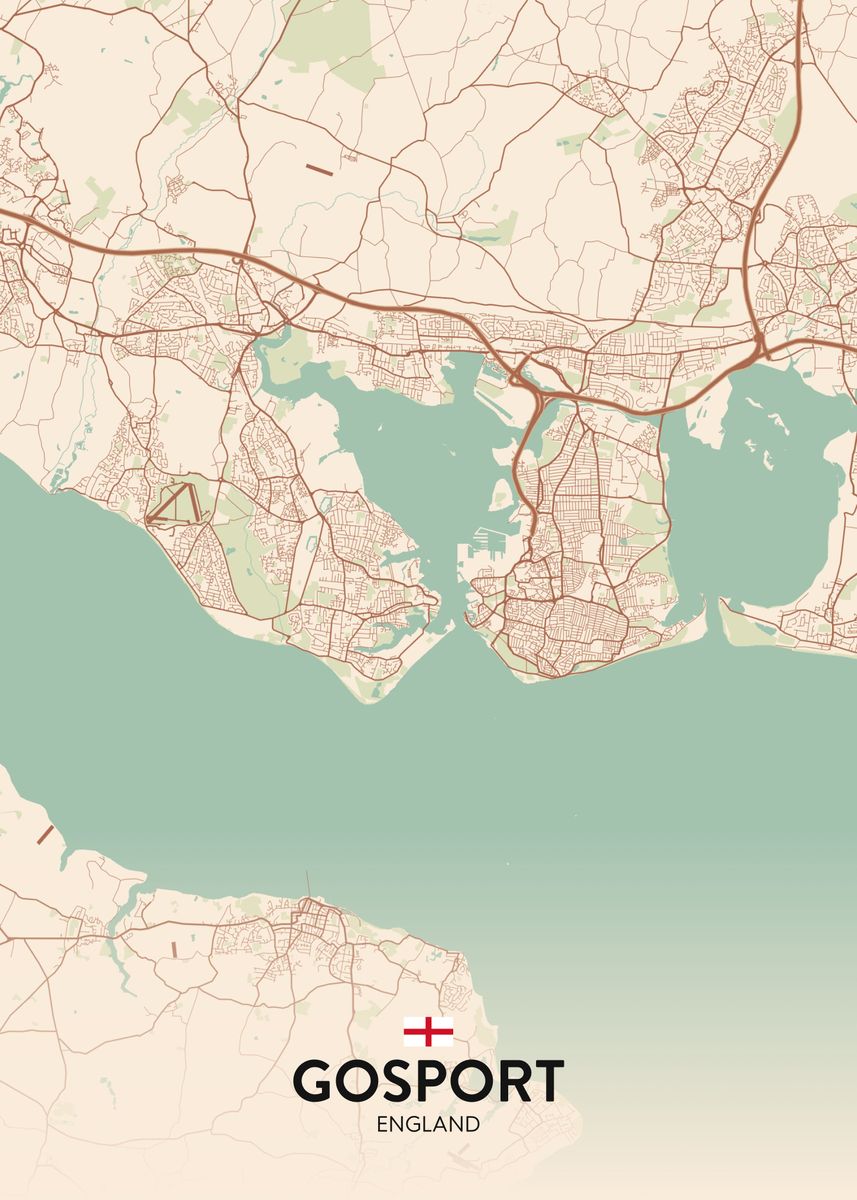 'Gosport UK' Poster, picture, metal print, paint by IMR Designs | Displate