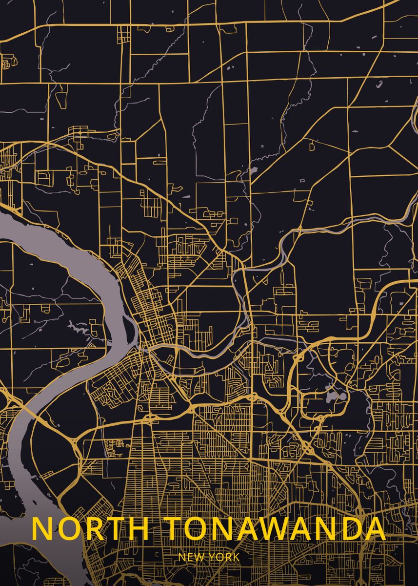 'NORTH TONAWANDA' Poster, picture, metal print, paint by CRAFTSSSTUDIO