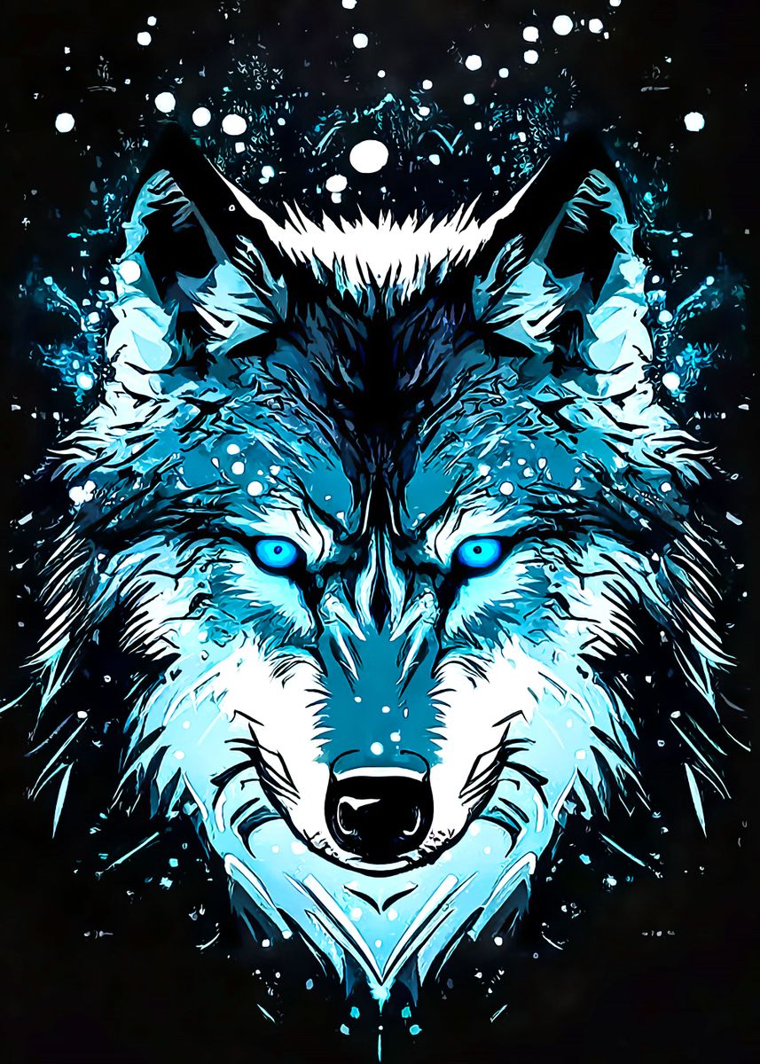 'Wolf' Poster, picture, metal print, paint by toan nguyen | Displate