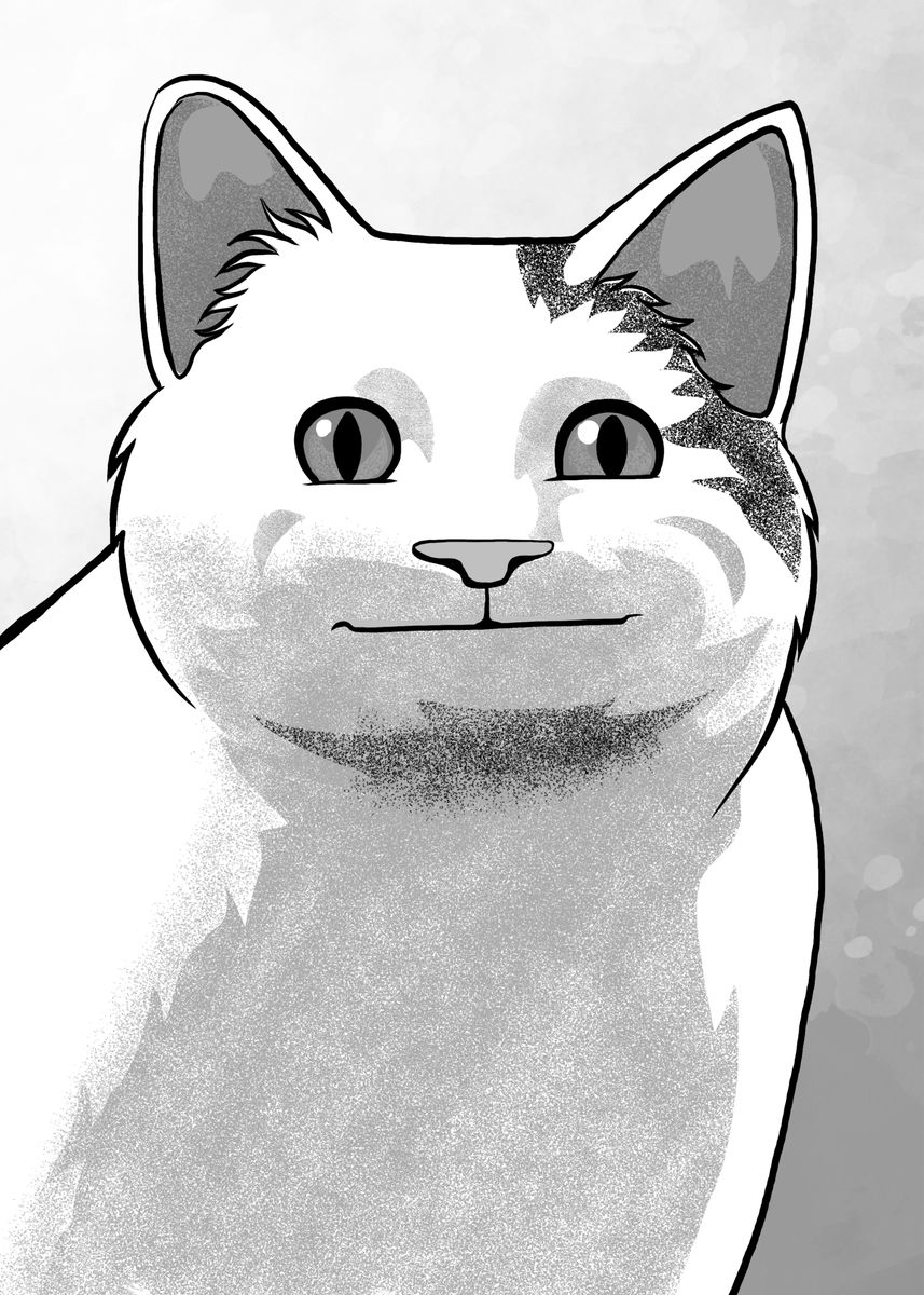 Smug Cat Meme Face - Cat - Posters and Art Prints