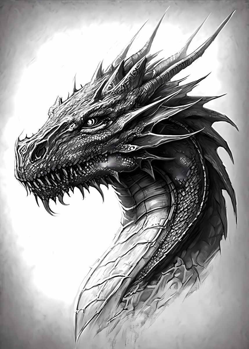 Dragon Drawing Sideways