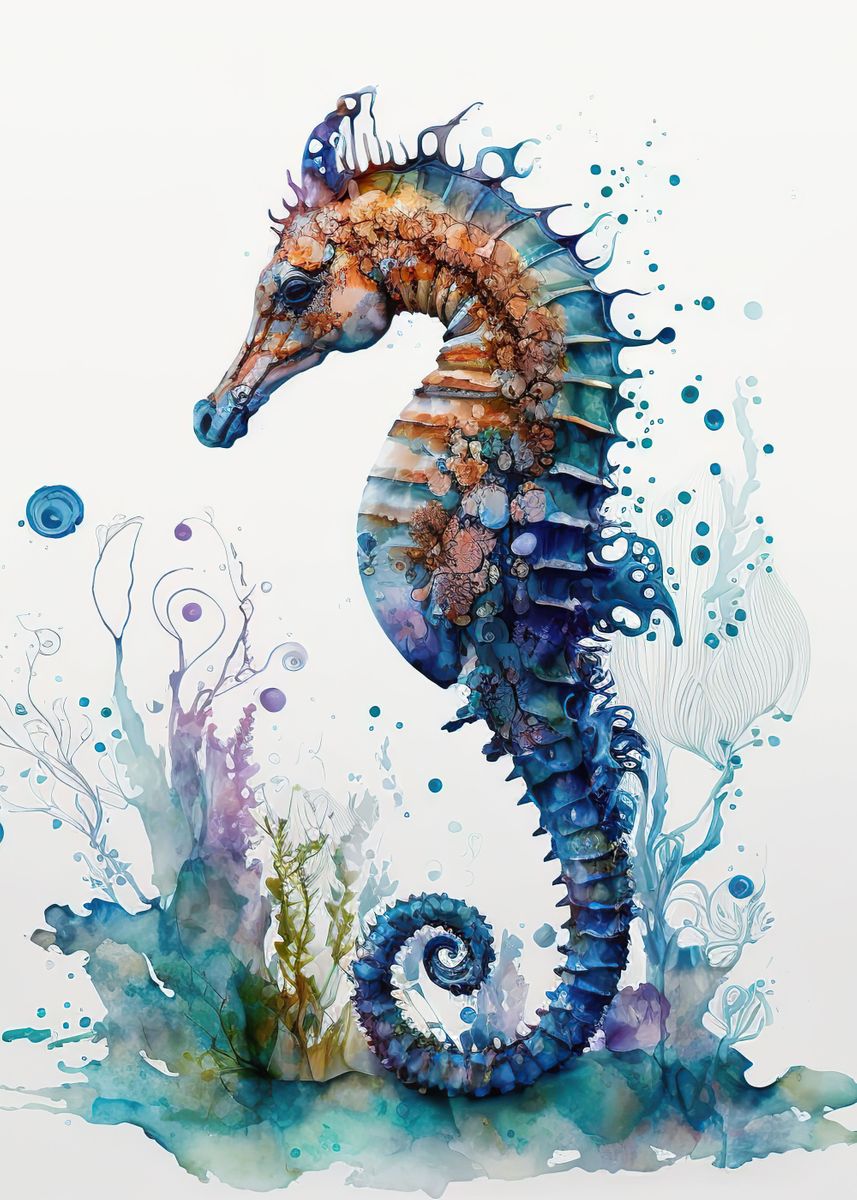 Seahorse shops Painting