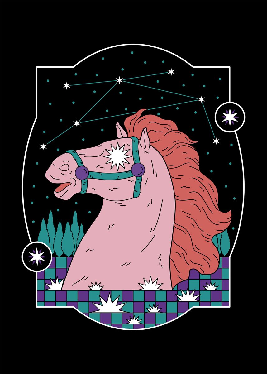 'Mystic Horse' Poster by Cool Worker | Displate