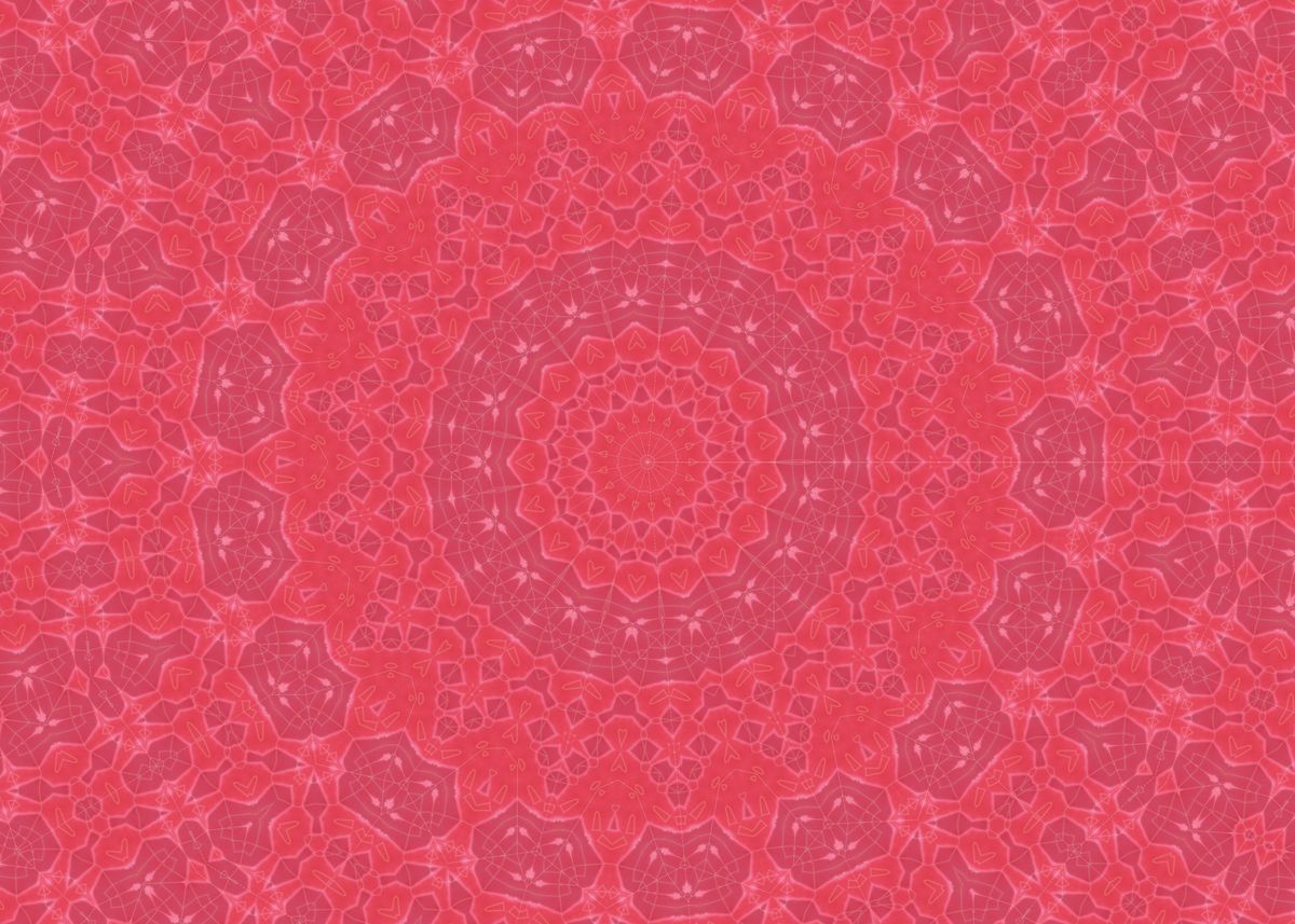'Rose pink Kaleidoscope 1' Poster by Edy Art Space Displate