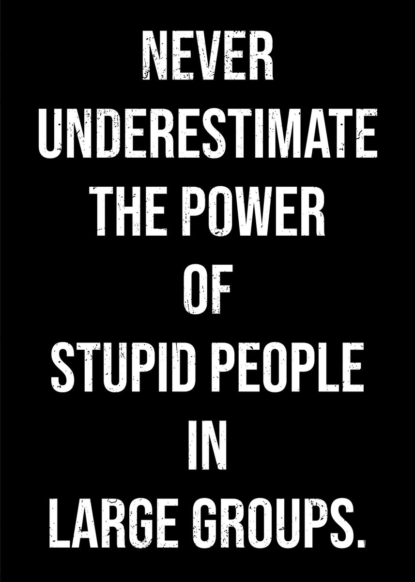 'Stupid Demotivation Poster' Poster, picture, metal print, paint by ...