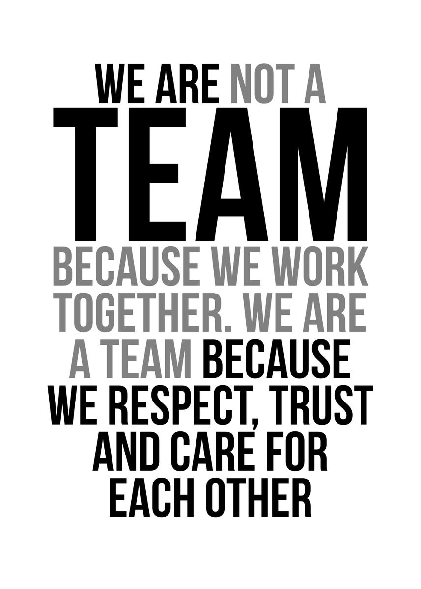 'we are team' Poster, picture, metal print, paint by Muerller ...