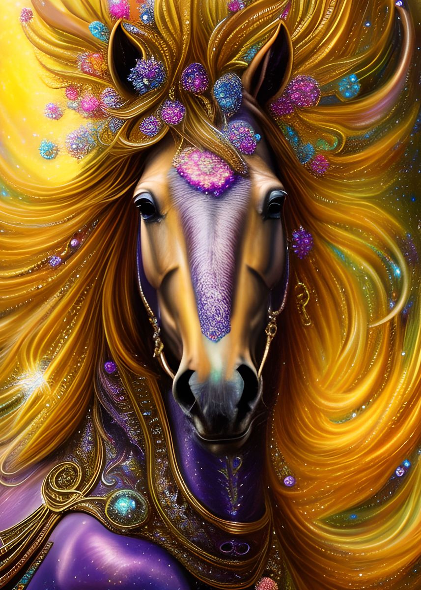 'Magic Horse Animal' Poster, picture, metal print, paint by Max Ronn ...