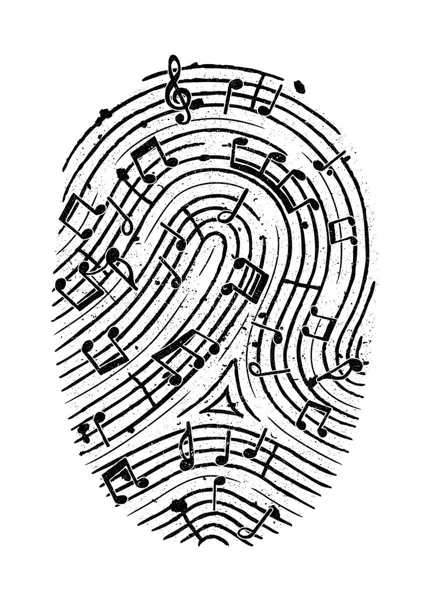'Musical Fingerprint' Poster, picture, metal print, paint by Tobias
