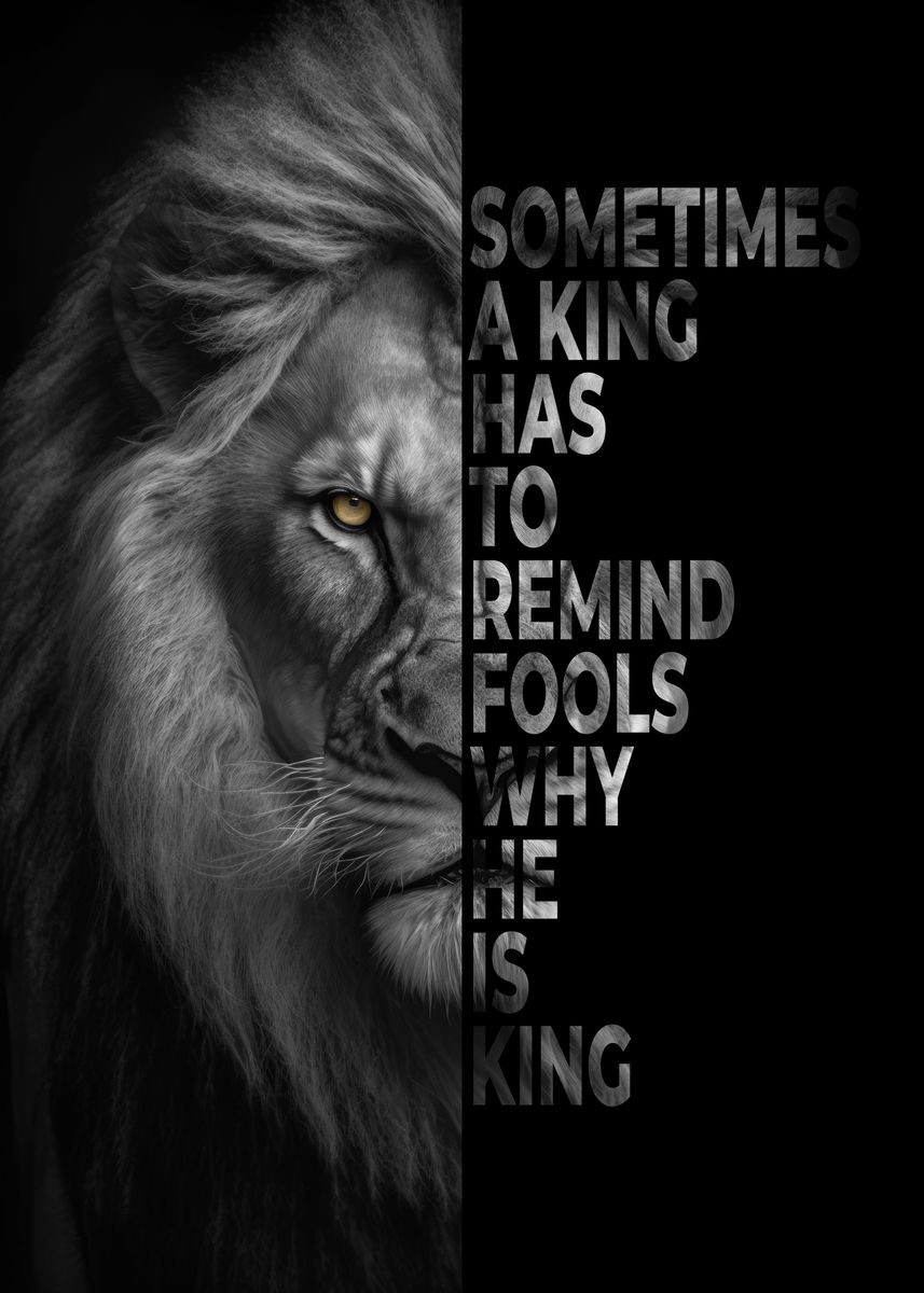 'a King Has To Remind' Poster, Picture, Metal Print, Paint By Five 