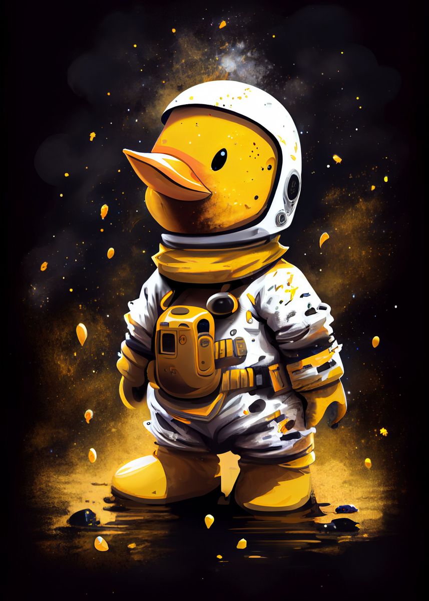 astronaut rubber ducks yellow