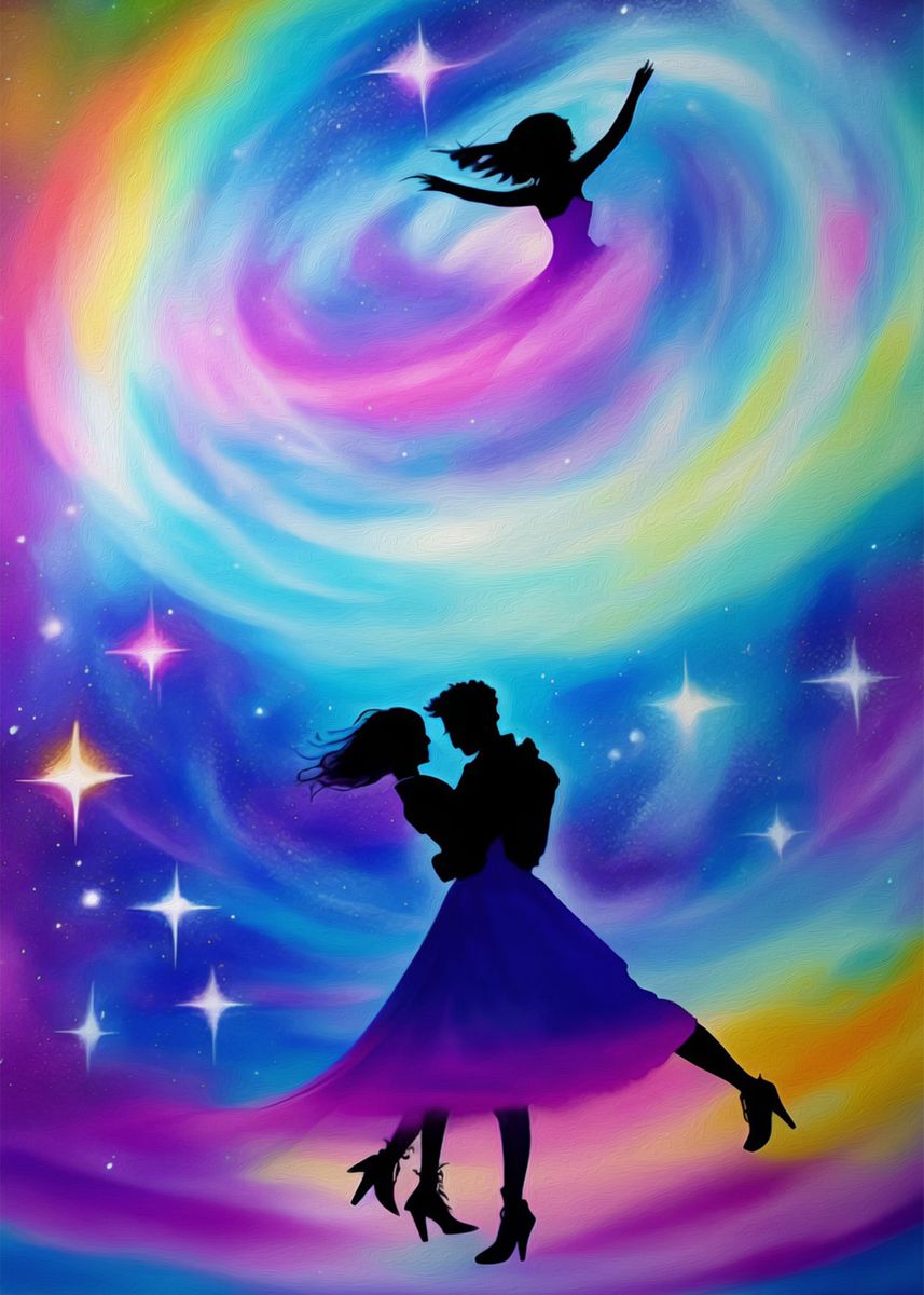 'Multicolor Galaxy Dance' Poster by MONLart | Displate