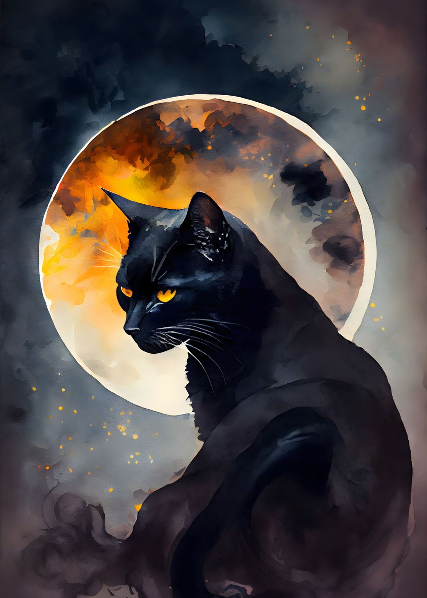 black cat fantasy art