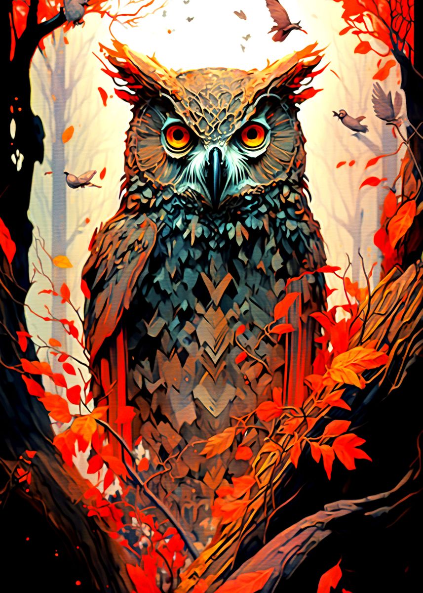 'Owl' Poster by Bioen King | Displate