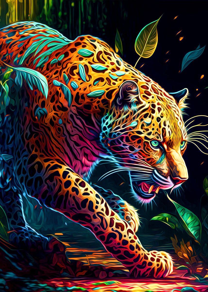 'Jaguar' Poster by Tiker Arts | Displate