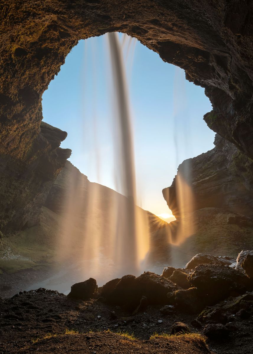 'Water and light in Iceland' Poster by Ralf Lehmann | Displate