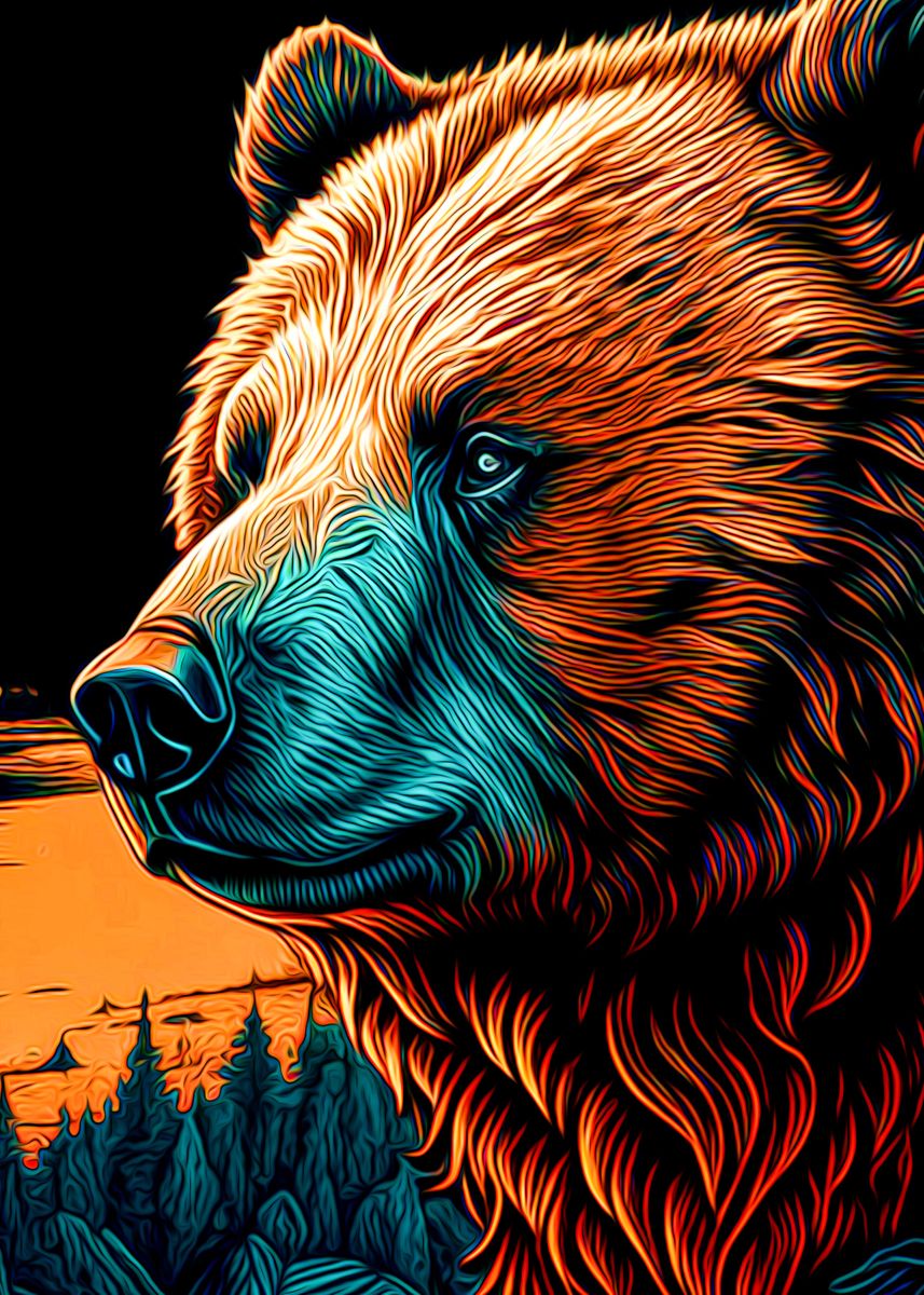 'Bear' Poster by khoa doan | Displate