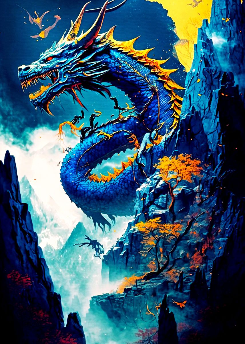 'Dragon' Poster, Picture, Metal Print, Paint By Anie Nesta | Displate